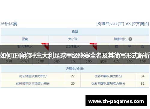 如何正确称呼意大利足球甲级联赛全名及其简写形式解析
